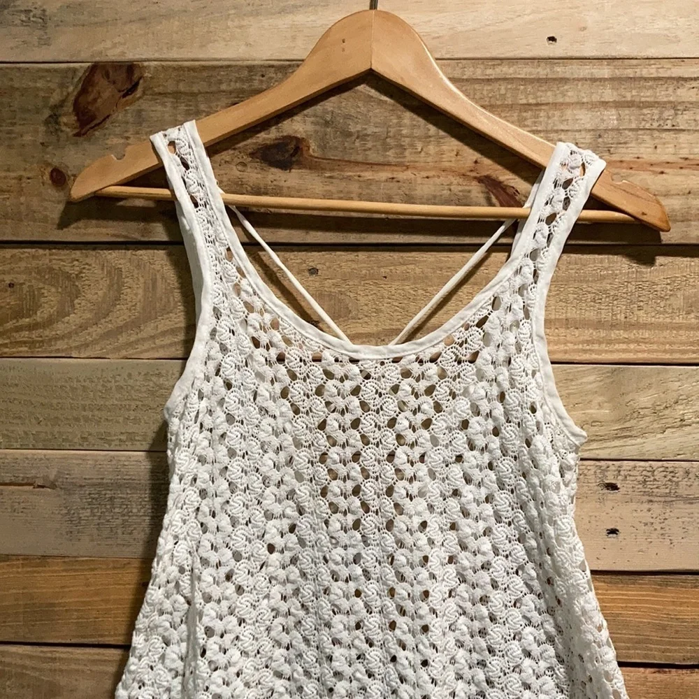 4/$25 Moa Moa White High Low Sleeveless Top Small. B - Picture 2 of 7